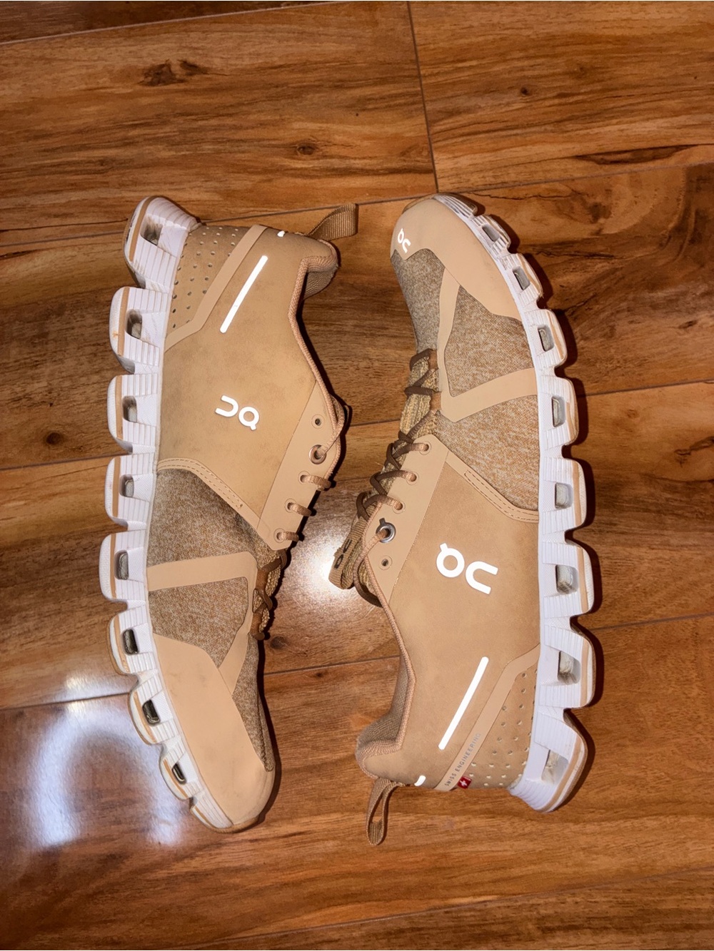 On Cloud 5 Terry Men’s Running Athletic Sneaker Shoes, tan/cork - Size 9.5 - Picture 9 of 10
